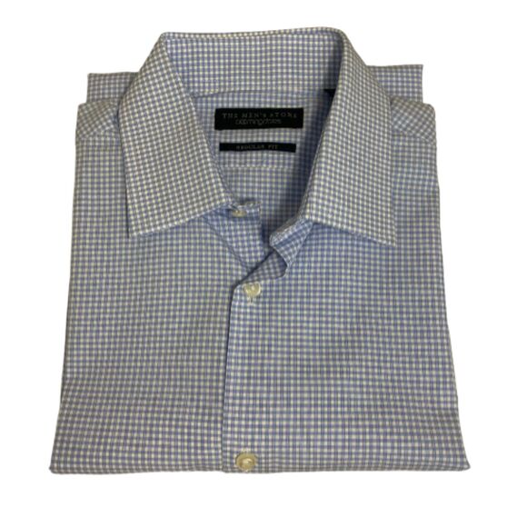 The men's store Long Sleeve Checked Button Down Shirt - Regular Fit - Neck 15 - Picture 7 of 11